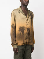 Palm Tree-Print Long-Sleeve Shirt