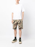 Bonsai Forest-Print Cotton Shorts