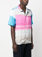 Abstract-Pattern Short-Sleeve Shirt