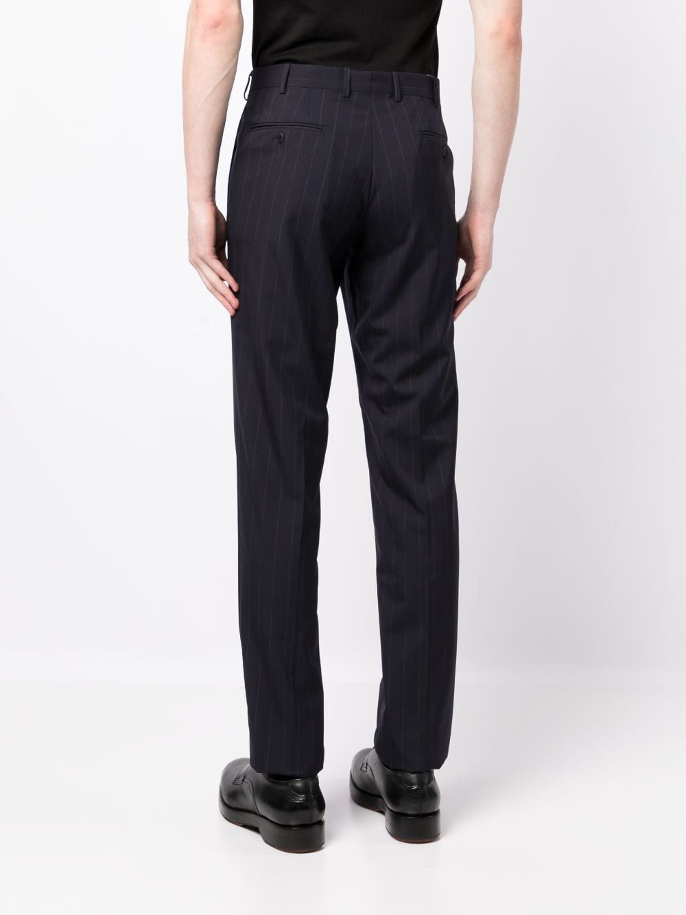 Striped Straight-Leg Trousers