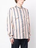 Stripes-Print Silk Shirt