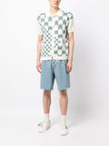 Check-Print Knitted Polo Shirt