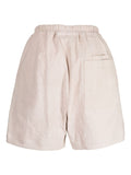 Embroidered-Patchwork Bermuda Shorts
