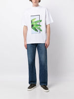 Leaf-Print Cotton T-Shirt