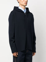 Logo-Embroidered Knit Wool-Blend Hoodie