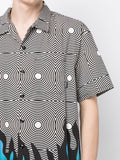 X Dsc Flame-Print Cotton Shirt