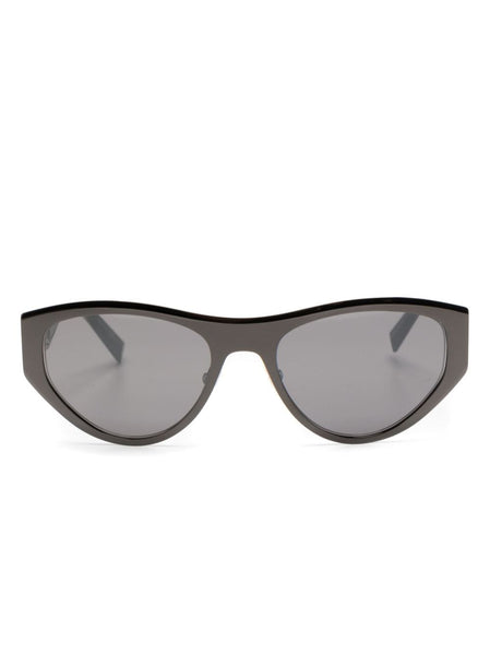 Cutout-Logo Cat-Eye Sunglasses